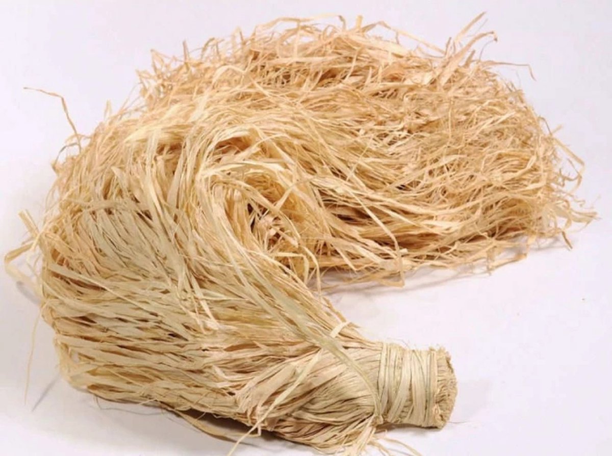 Raffia - 100 gram | Natuurlijke en extra stevige raffia | Raffia knutsel lint | knutselpakket | Bruin